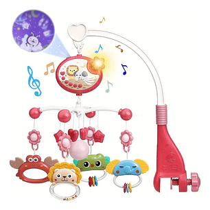 Móvil Musical para Cuna con Proyector de Estrellas, Control Remoto y Temporizador