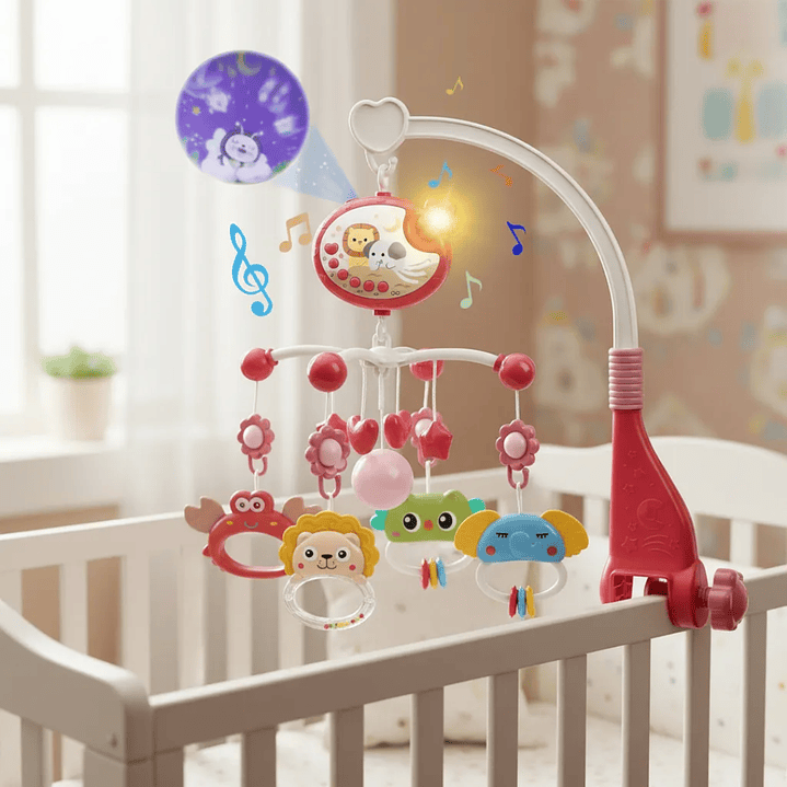 Móvil Musical para Cuna con Proyector de Estrellas, Control Remoto y Temporizador 12