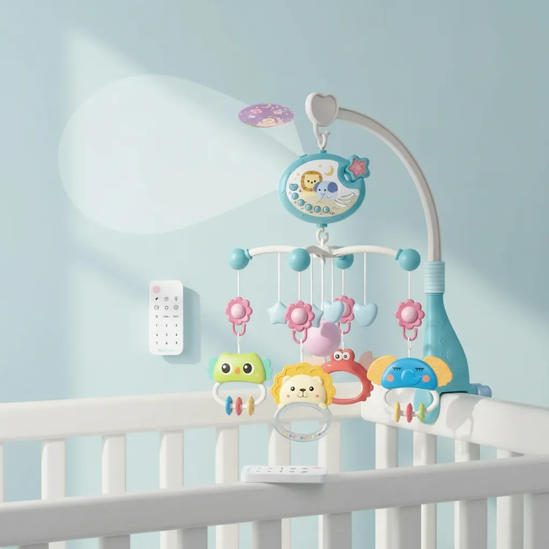 Móvil Musical para Cuna con Proyector de Estrellas, Control Remoto y Temporizador 13