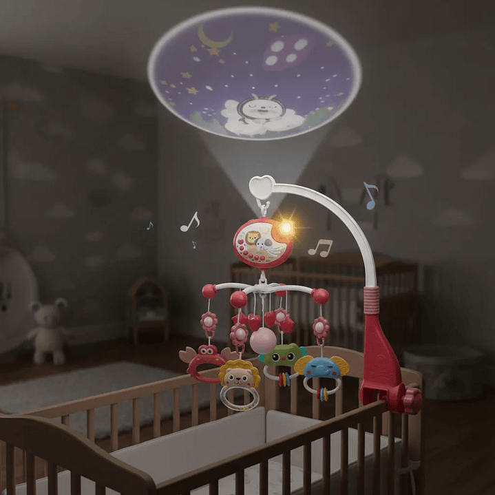 Móvil Musical para Cuna con Proyector de Estrellas, Control Remoto y Temporizador 5