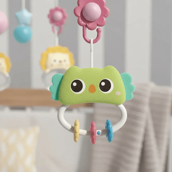 Móvil Musical para Cuna con Proyector de Estrellas, Control Remoto y Temporizador 15