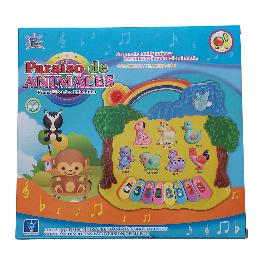 Piano Educativo Paraíso de Animales para Niños con Luces y Música 2