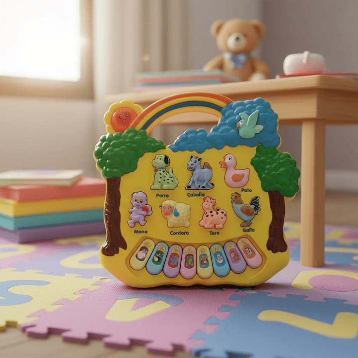 Piano Educativo Paraíso de Animales para Niños con Luces y Música 3