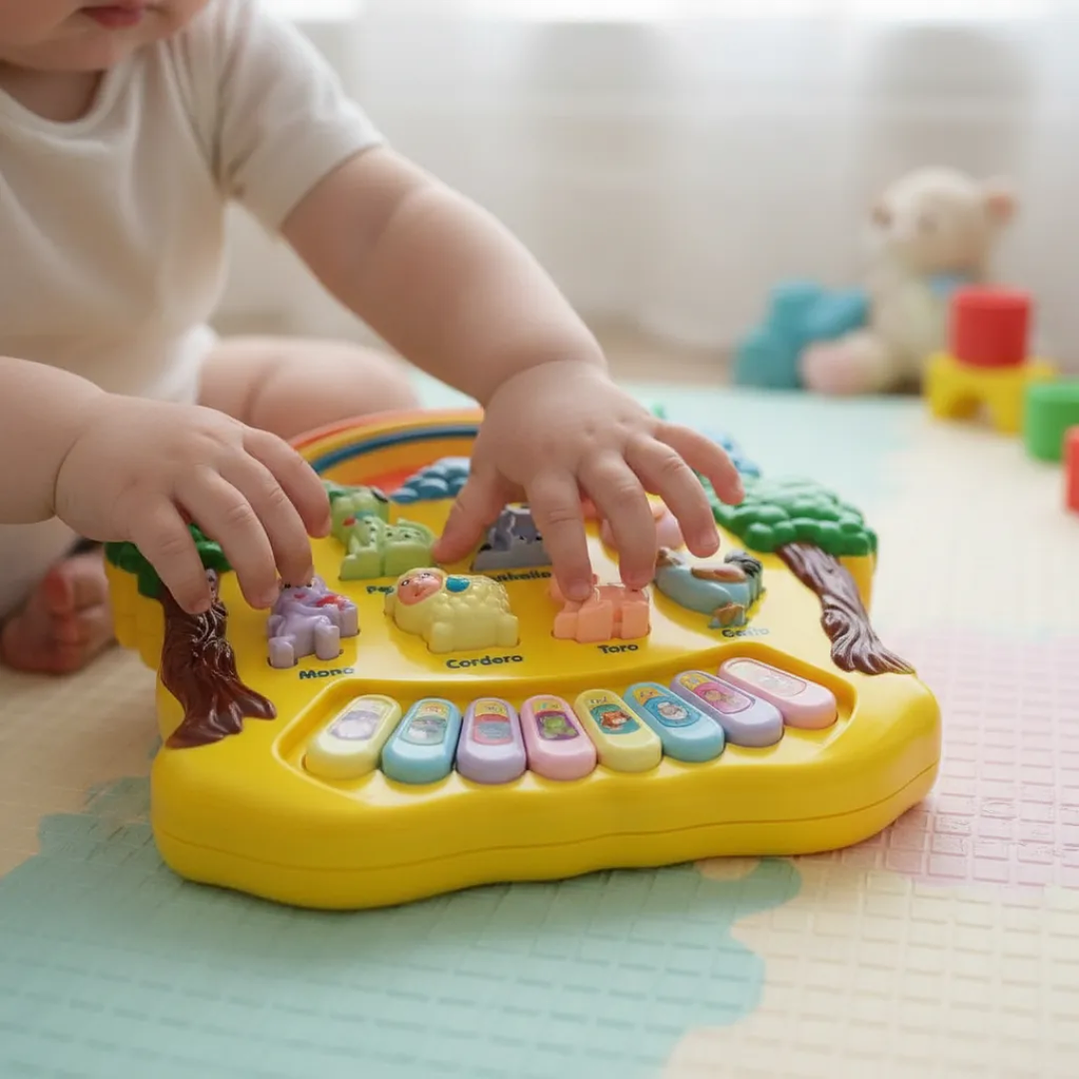 Piano Educativo Paraíso de Animales para Niños con Luces y Música 6