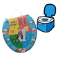 Adaptador Para Wc Infantil Suave Y Acolchado Azul Autitos - Miniatura 3