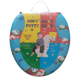 Adaptador Para Wc Infantil Suave Y Acolchado Azul Autitos