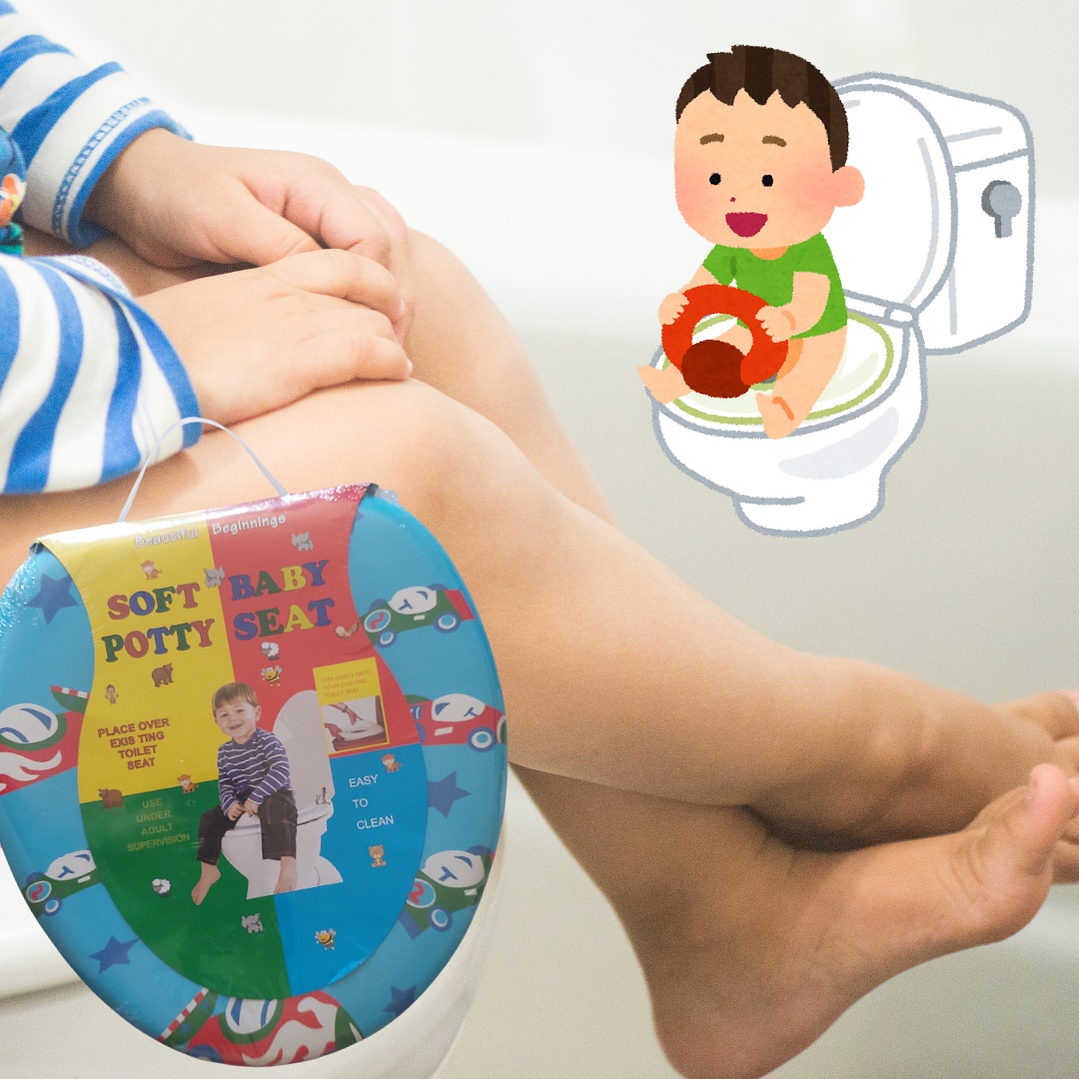 Adaptador Para Wc Infantil Suave Y Acolchado Azul Autitos 4