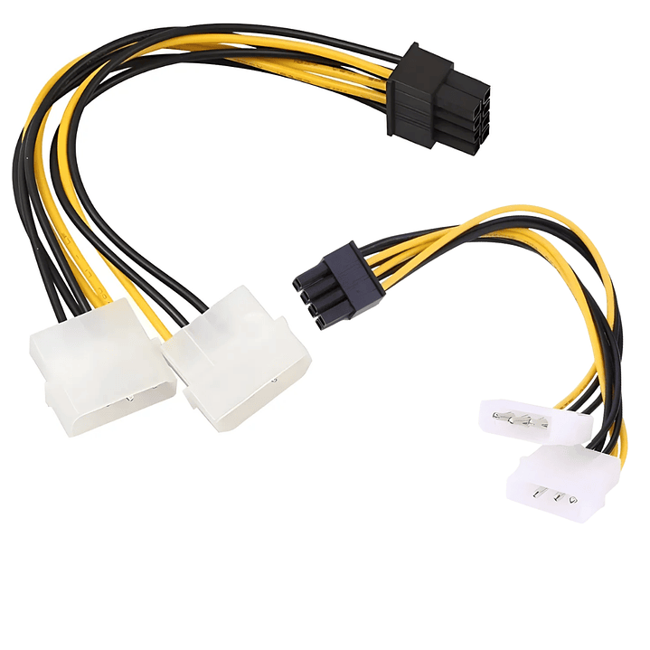 Adaptador de Cable de Alimentación Molex LP4 a PCI-E 8 Pines 6