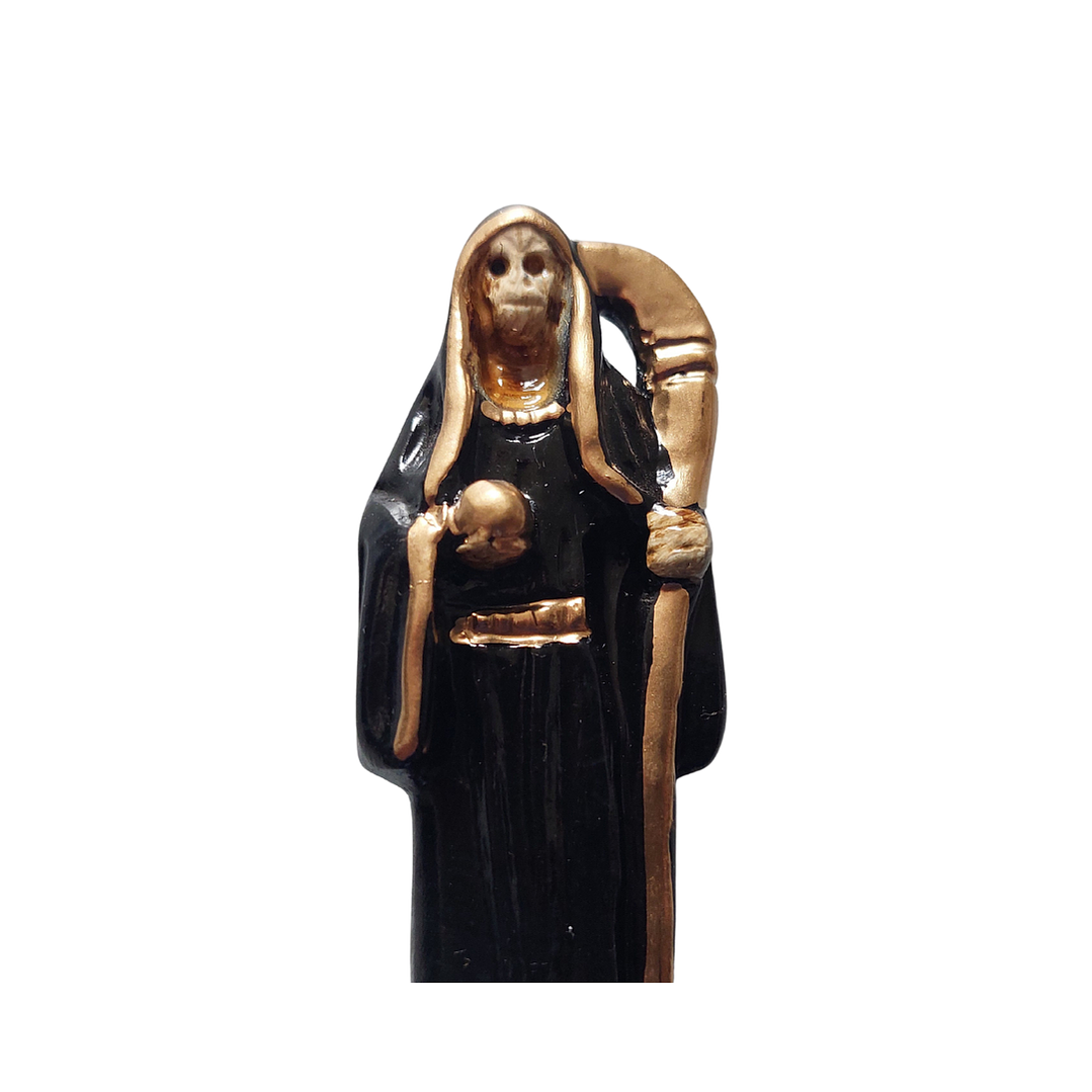 Santa Muerte Negra 9 cm | Figura Espiritual Decorativa de Protección y Energía 5