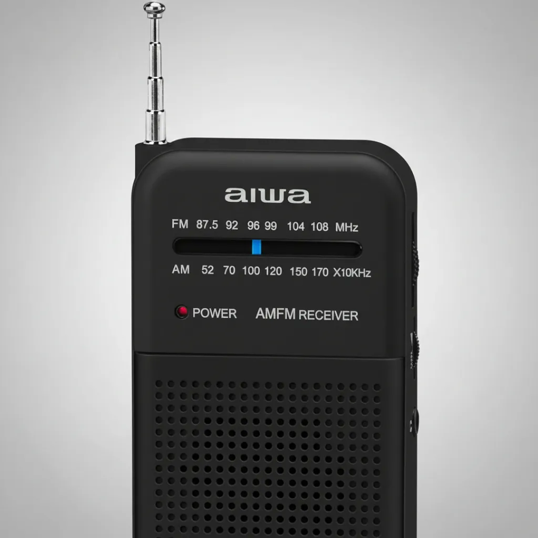 Radio Portátil Aiwa Análoga Fm/am Potencia De 0,4w Aw-fml1 Color Negro 4