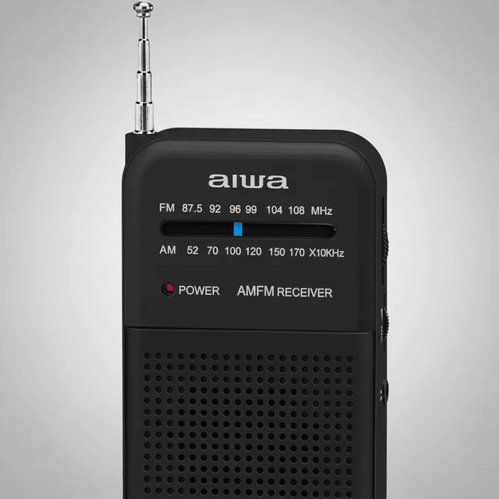 Radio Portátil Aiwa Análoga Fm/am Potencia De 0,4w Aw-fml1 Color Negro 4