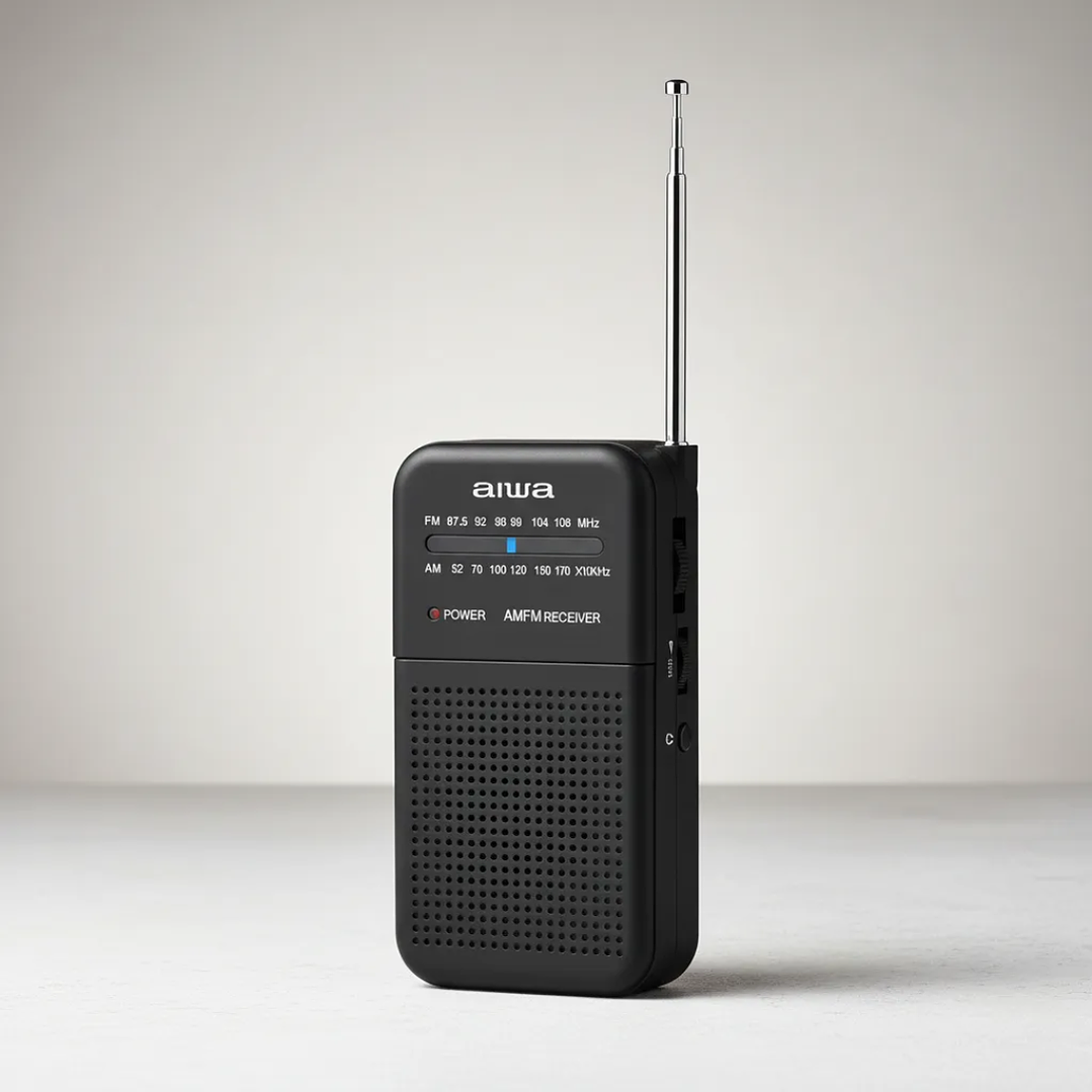 Radio Portátil Aiwa Análoga Fm/am Potencia De 0,4w Aw-fml1 Color Negro 3