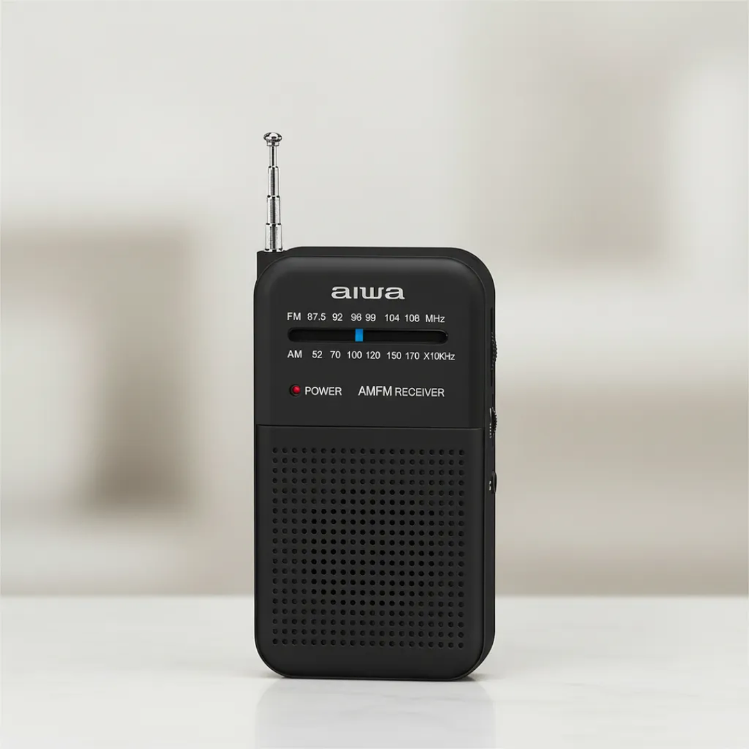 Radio Portátil Aiwa Análoga Fm/am Potencia De 0,4w Aw-fml1 Color Negro 5