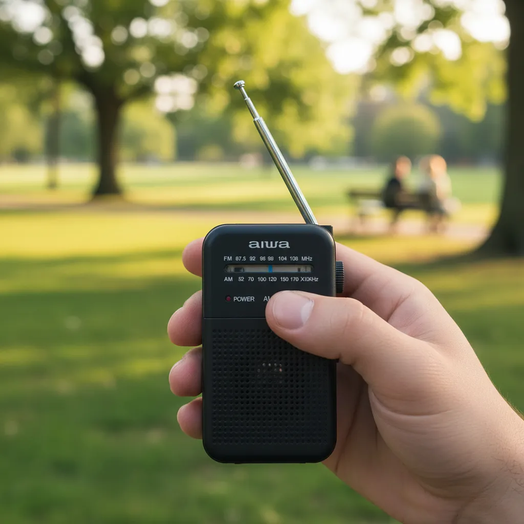 Radio Portátil Aiwa Análoga Fm/am Potencia De 0,4w Aw-fml1 Color Negro 2