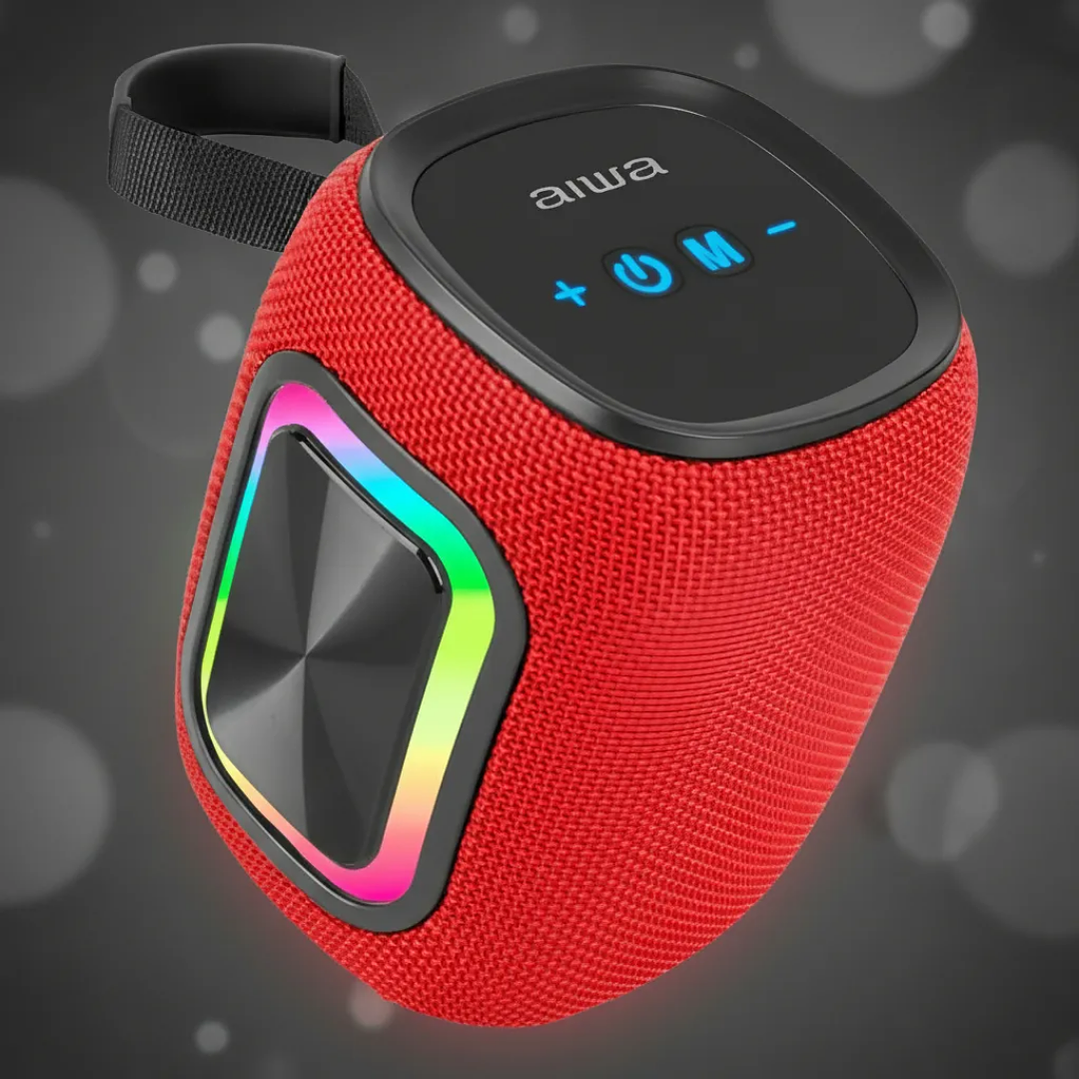 Parlante Portátil Bluetooth AIWA AW-KB61 con Radio FM | Sonido Potente y Compacto | Rojo 3