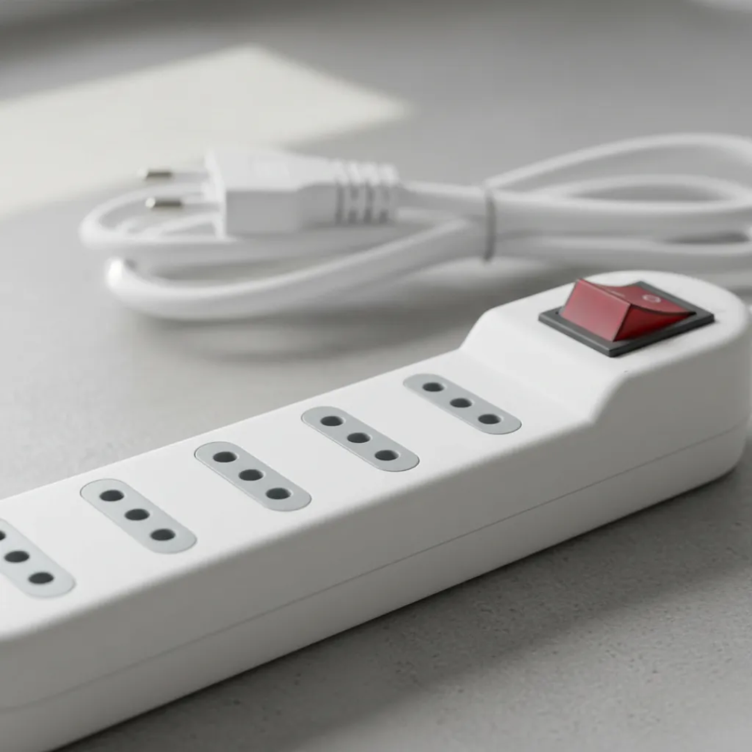 Alargador Zapatilla 4 Posiciones con Switch 3 Metros Blanco | Extensión Eléctrica Segura 5