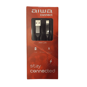 Cable USB Tipo A a Tipo C Nylon Trenzado Pantalla LED Carga Rápida Aluminio Negro Antirotura