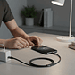 Cable USB Tipo A a Tipo C Nylon Trenzado Pantalla LED Carga Rápida Aluminio Negro Antirotura - Miniatura 5