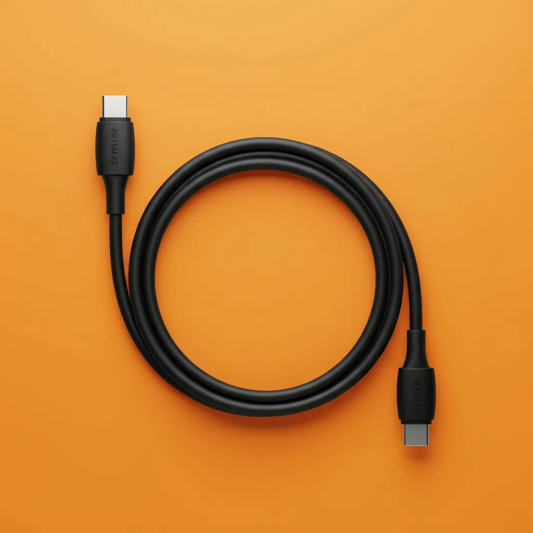 Cable Aiwa USB Tipo-C a Tipo-C 1.2 Metros – Carga Rápida 60W con Protección de Sobrecorriente | Modelo AWCS1CC4B 8