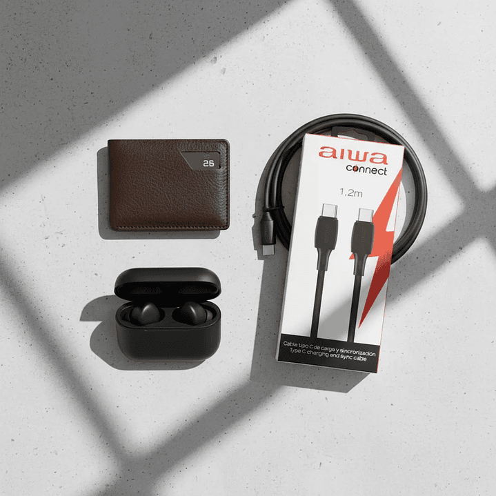 Cable Aiwa USB Tipo-C a Tipo-C 1.2 Metros – Carga Rápida 60W con Protección de Sobrecorriente | Modelo AWCS1CC4B 10