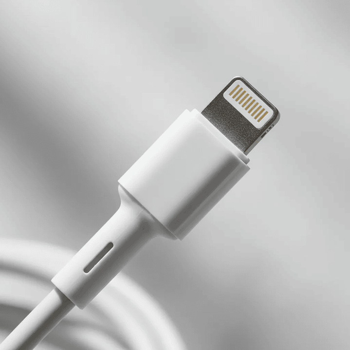 Cable AIWA USB A a Lightning 1.2 m Blanco Carga Rápida y Datos 3