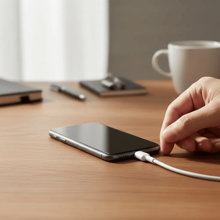 Cable AIWA USB A a Lightning 1.2 m Blanco Carga Rápida y Datos 6