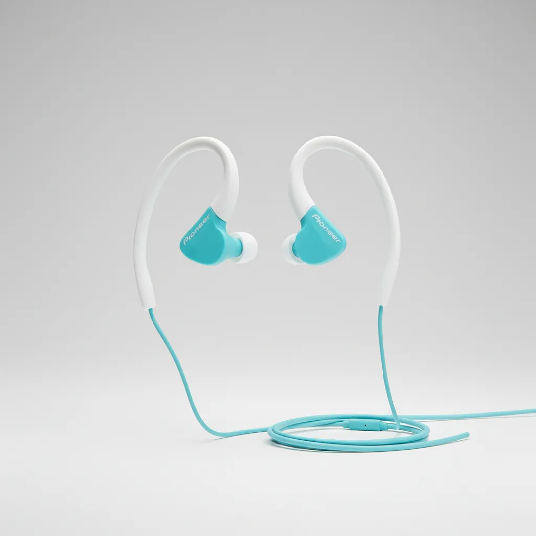 Audífono Pioneer Básico Sport SE-E3M GR Aqua – Rendimiento, comodidad y estilo deportivo 4