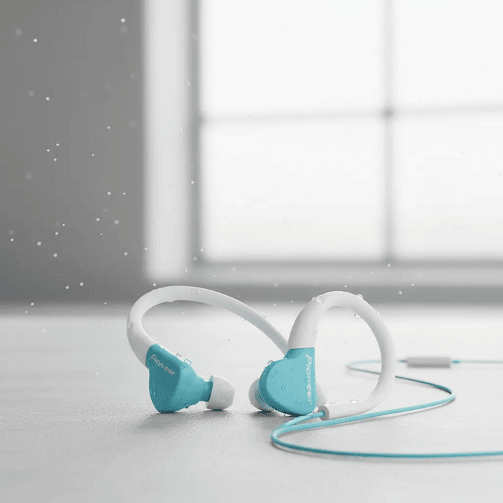 Audífono Pioneer Básico Sport SE-E3M GR Aqua – Rendimiento, comodidad y estilo deportivo 5