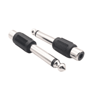 Adaptador RCA Hembra a Plug 6.3 mm Mono – Convertidor Audio Jack 6.3