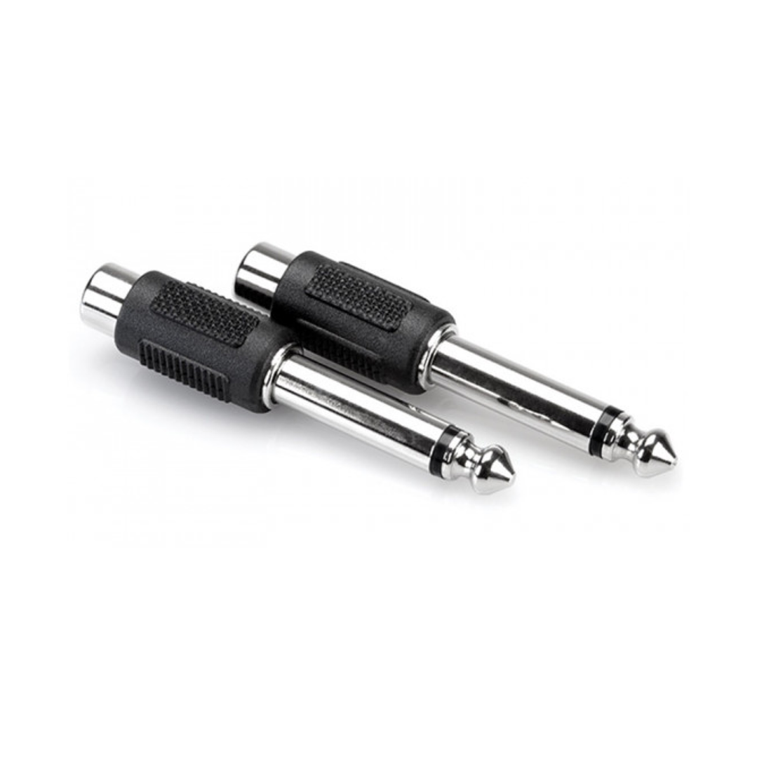 Adaptador RCA Hembra a Plug 6.3 mm Mono – Convertidor Audio Jack 6.3 2