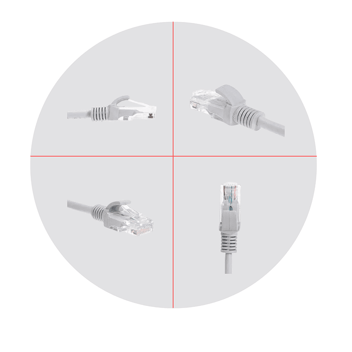 Cable de Red UTP Cat6 RJ45 20 Metros Gris – Alta Velocidad Gigabit 3