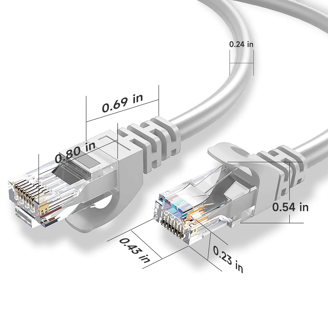 Cable de Red UTP Cat6 RJ45 20 Metros Gris – Alta Velocidad Gigabit 4