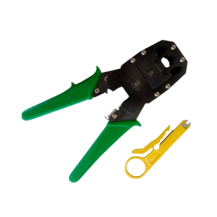 🔧 Kit Herramientas de Red Crimpeadora Tester Pelacables con Conectores RJ45 2