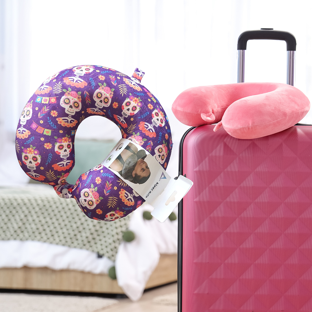 Almohada de Viaje Diseño Día de los Muertos – Comodidad y Estilo Único 4