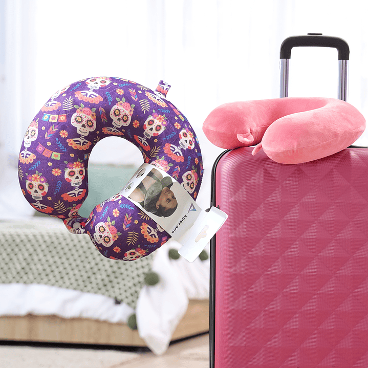 Almohada de Viaje Diseño Día de los Muertos – Comodidad y Estilo Único 4