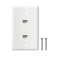 2 Módulos Rj45 Cat6 De Red Jack Keystone Con Tapa Muro Doble - Miniatura 4