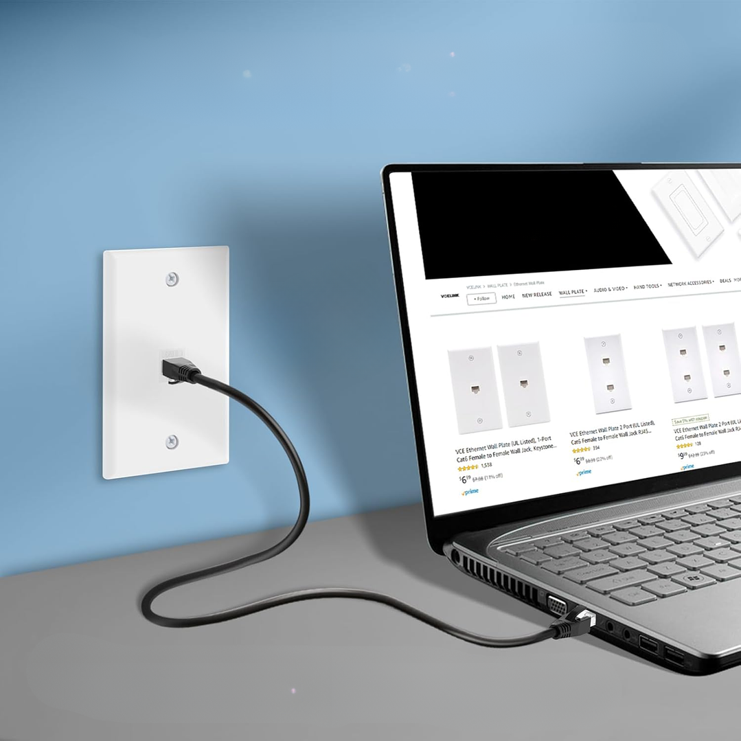 Módulo RJ45 CAT6 Keystone con Placa de Muro – Instalación Rápida y Profesional 4