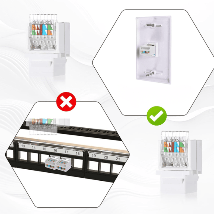 🔌 Conector Keystone RJ45 Hembra CAT6 Sin Herramientas – Instalación Rápida y Segura 3