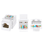 🔌 Conector Keystone RJ45 Hembra CAT6 Sin Herramientas – Instalación Rápida y Segura - Miniatura 1