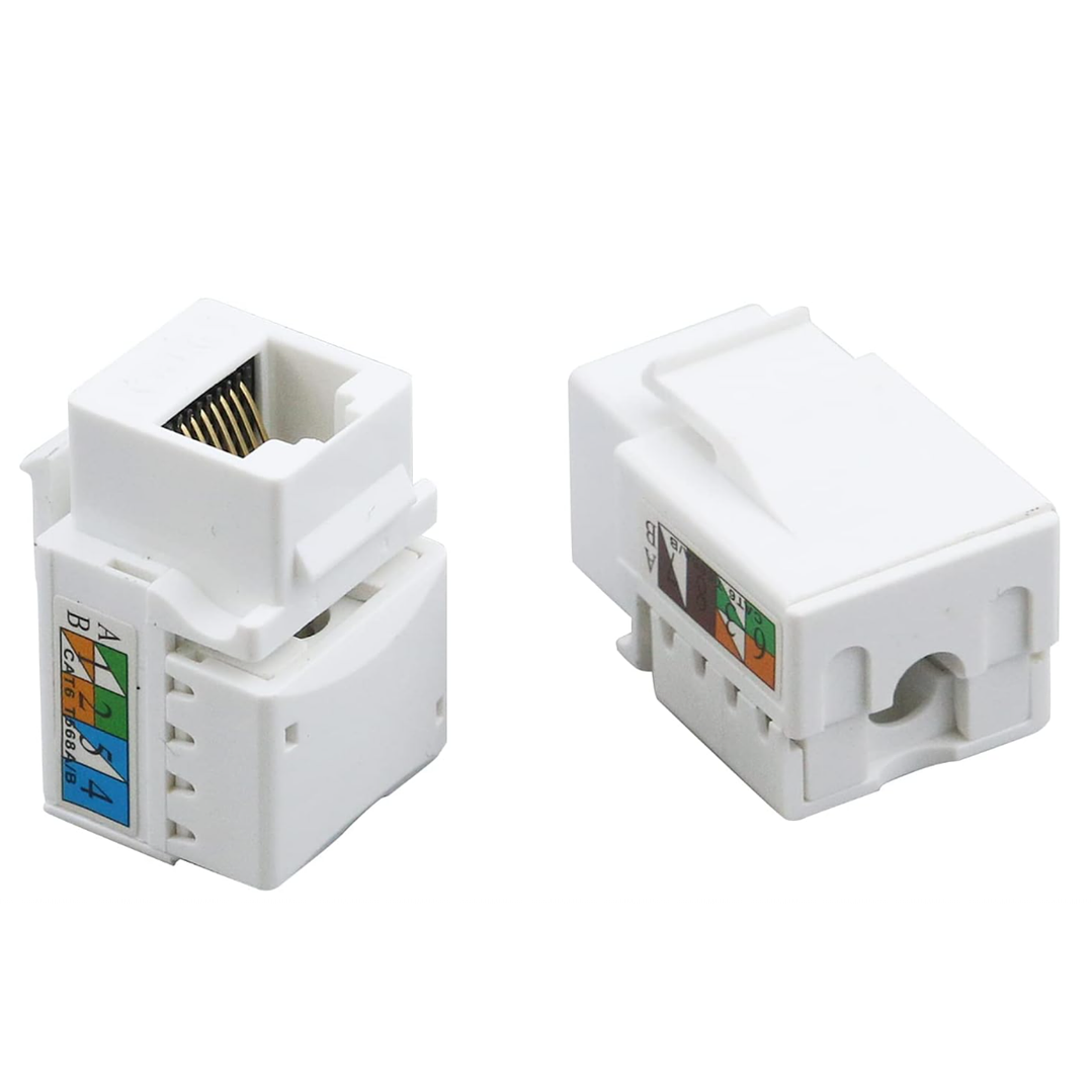 Adaptador RJ45 CAT6 Keystone Jack – Módulo para Placa de Pared 1
