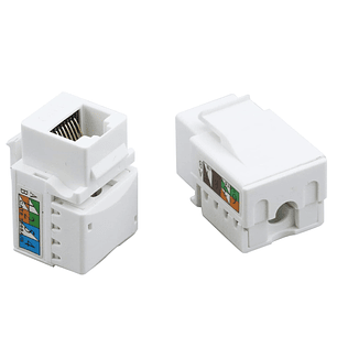 Adaptador RJ45 CAT6 Keystone Jack – Módulo para Placa de Pared