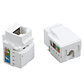 Adaptador RJ45 CAT6 Keystone Jack – Módulo para Placa de Pared - Miniatura 1