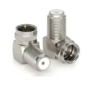 Adaptador Coaxial Tipo F 90° – Conector RG6 Ángulo Recto 