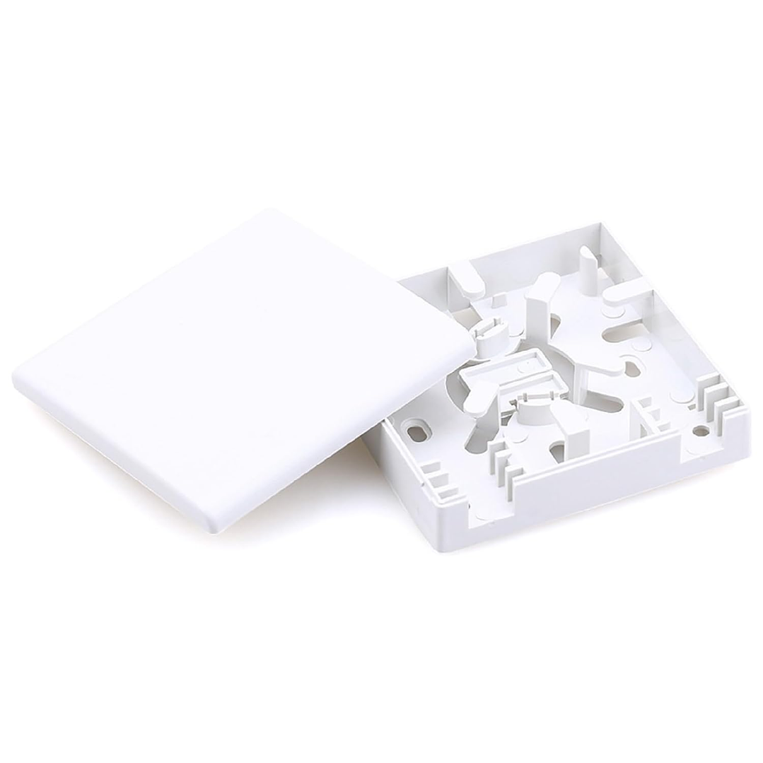 Caja de Terminación Fibra Óptica SC 2 Puertos FTTH | Roseta Óptica Interior Blanca 1