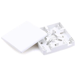 Caja de Terminación Fibra Óptica SC 2 Puertos FTTH | Roseta Óptica Interior Blanca