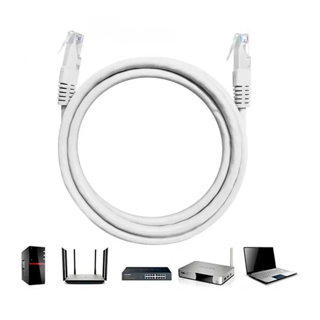 Cable de Red Ethernet Cat 6E  5 Metros Gris | Alta Velocidad RJ45 Armado 2