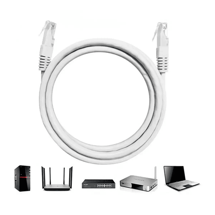 Cable de Red Ethernet Cat 6E  5 Metros Gris | Alta Velocidad RJ45 Armado 2