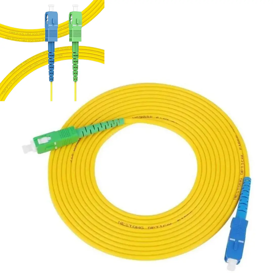 Patch Cord Fibra Óptica 10mts SC/APC a SC/UPC Monomodo | Alta Velocidad FTTH 1