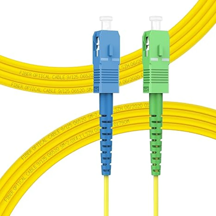 Patch Cord Fibra Óptica 10mts SC/APC a SC/UPC Monomodo | Alta Velocidad FTTH 4