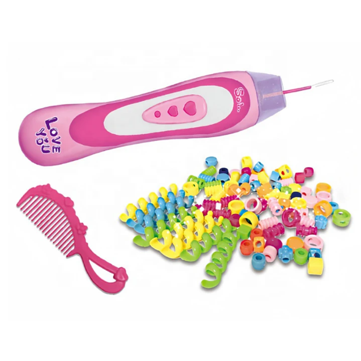 Set Trenzador de Cabello para Niñas con Cuentas | Máquina de Peinado Infantil Creativa 4